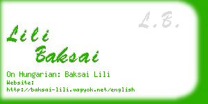 lili baksai business card